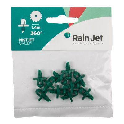 MICRO RAINJET HEAD MISTER 360DEG GRN 1.3MM 10PK