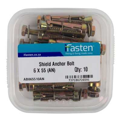 IFASTEN Shield Anchor Bolt M6x55mm 10 Pt