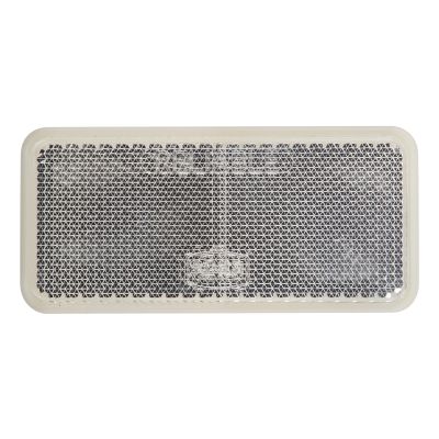 Square Reflector Stick-on Wht 90mm