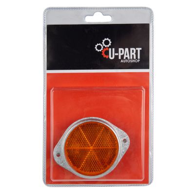 U-PART Reflector Flange Amber 60mm 2pk