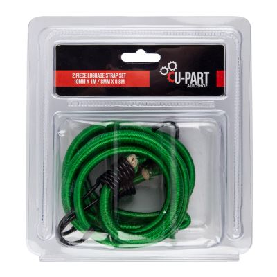U-PART Luggage Strap Set 10mm 1.0m/8mm 0.8m 2pce
