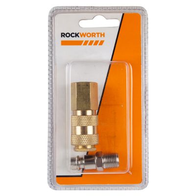 ROCKWORTH Coupler Quick Female & Press-in Male 1/4