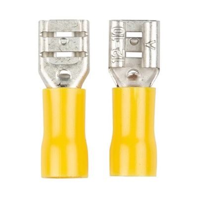 Terminal Yellow Female Rec Push On 4.0-6.0mm 9.5mm