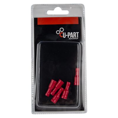 U-PART TERMINAL RED FULLY INSUL FEMALE REC 0.5-1.5