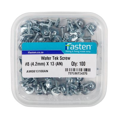 IFASTEN TEK SCREW WAFER NO8 4.2MMX13MM 100 PT