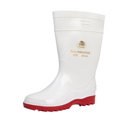 BATA GUMBOOTS ELEGANT LADIES WHT/RED S6
