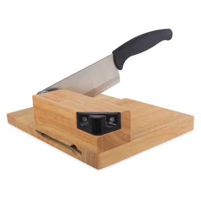 MELLERWARE FOOD CUTTER DETACHABLE KNIFE WOOD BLOCK