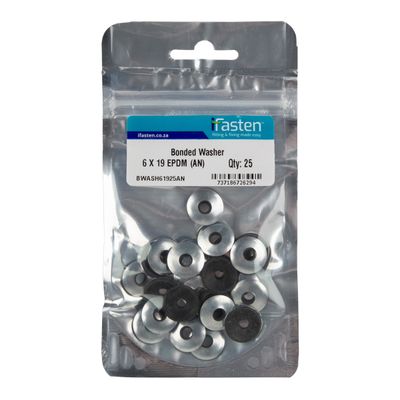 IFASTEN WASHER BONDED EPDM 6X19MM 25 PP