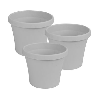 SEBOR SUPER POT & SCR ST 15CM X 3 LIGHT GREY