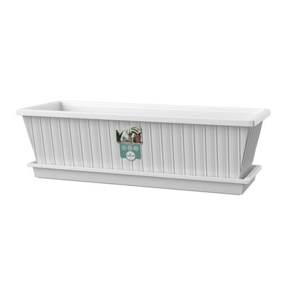 SEBOR SILL PLANTER & SAUCER SET 50CM WHITE WATER