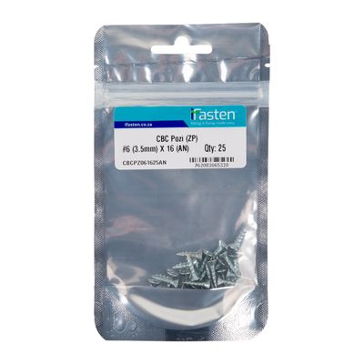 IFASTEN CBC POZI NO6 ZP 3.5MMX16MM 25 PP