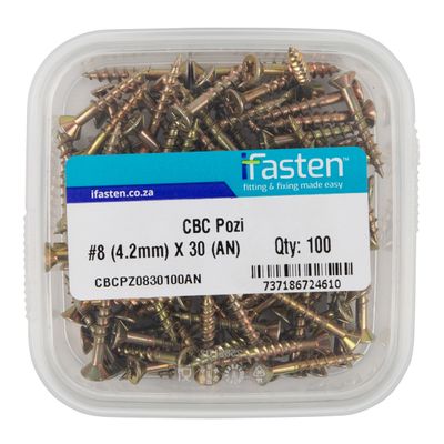 IFASTEN Cbc Pozi No8 4.2mmx30mm 100 Pt