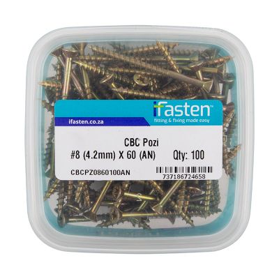 IFASTEN Cbc Pozi No8 4.2mmx60mm 100 Pt