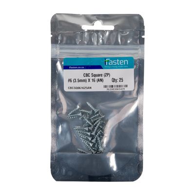IFASTEN CBC SQUARE NO6 ZP 3.5MMX16MM 25 PP