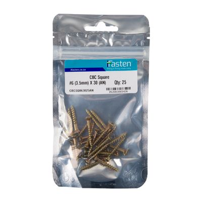 IFASTEN CBC SQUARE NO6 3.5MMX30MM 25 PP