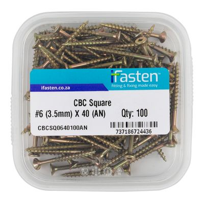 IFASTEN CBC SQUARE NO6 3.5MMX40MM 100 PT