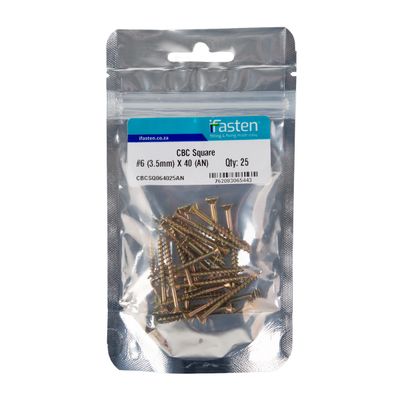 IFASTEN CBC SQUARE NO6 3.5MMX40MM 25 PP