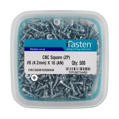 IFASTEN Cbc Square No8 Zp 4.2mmx16mm 500 Pt + Bit
