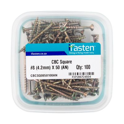IFASTEN Cbc Square No8 4.2mmx50mm 100 Pt