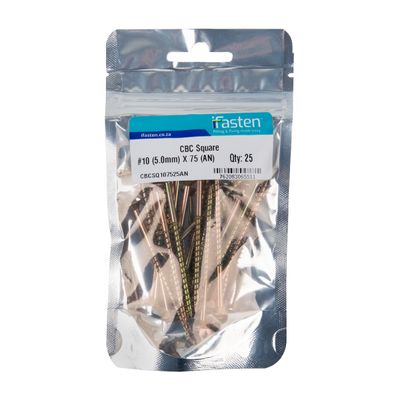 IFASTEN CBC SQUARE NO10 5.0MMX75MM 25 PP