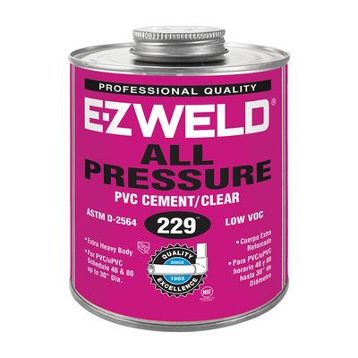 EZ WELD 229 PVC CEMENT ALL PRESSURE CLEAR 237ML