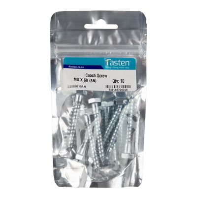 IFASTEN Coach Screw M8x60mm 10 Pp