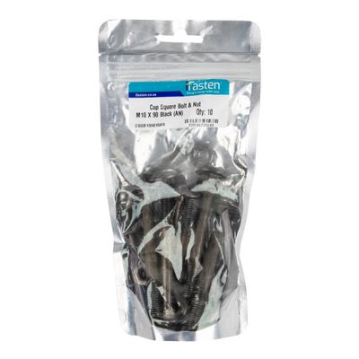 IFASTEN CUP BOLT AND NUT SQUARE M10X90MM 10 PP