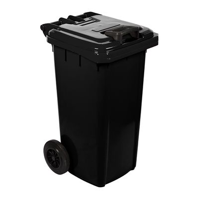 REFUSE WHEELY BIN NON SABS RECYCLED BLACK 80L