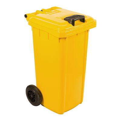 REFUSE WHEELY BIN NON SABS VIRGIN YELLOW 80L