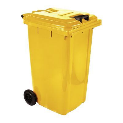 REFUSE WHEELY BIN NON SABS RECYC VIRGIN YELL 240L