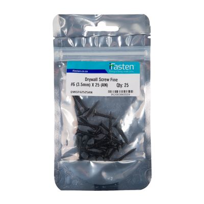 IFASTEN DRYWALL SCREW FINE NO6 3.5MMX25MM 25 PP