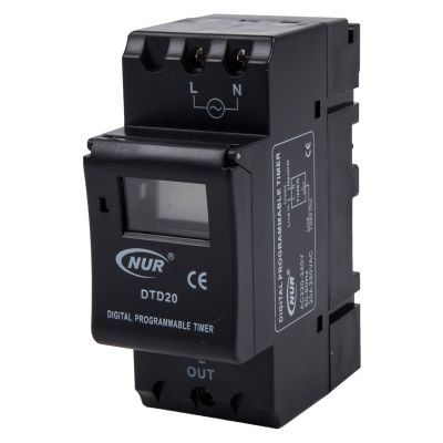 Digital Timer Mini Rail 20a