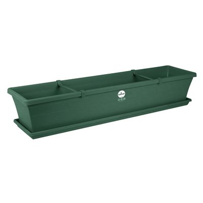SEBOR SILL PLANTER & SAUCER & CLIP 75CM DARK GREEN