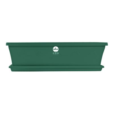 SEBOR SILL PLANTER & SAUCER SET 50CM DARK GREEN