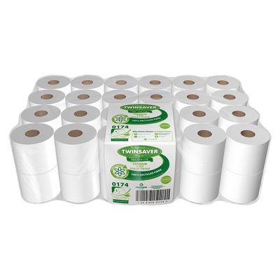 TWINSAVER Toilet Paper 1ply Recyc Sabs 48pc 0174