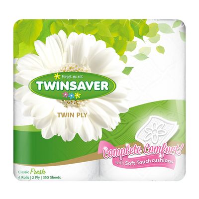 TWINSAVER Toilet Paper 2ply Virgin Lux 48pc 1320