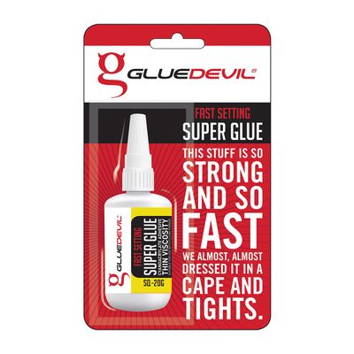 GLUEDEVIL SUPER GLUE B/P (YELLOW LABEL) SQ 20GRM