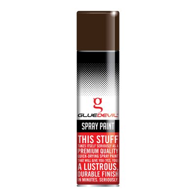 GLUEDEVIL SPRAY PAINT 300ML DARK BROWN