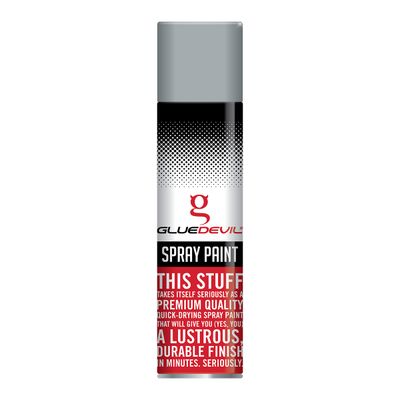 GLUEDEVIL SPRAY PAINT 300ML METALLIC ALUMINIUM
