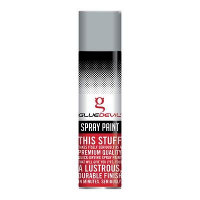 GLUEDEVIL SPRAY PAINT 300ML METALLIC GREY