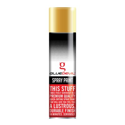 GLUEDEVIL SPRAY PAINT 300ML METALLIC SUPER GOLD