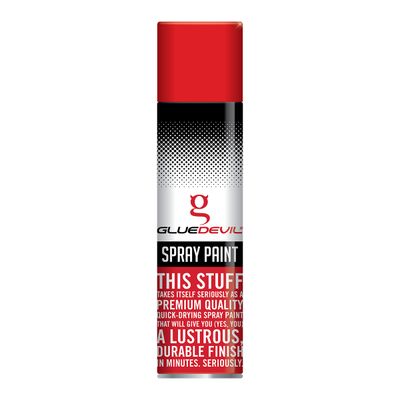 GLUEDEVIL SPRAY PAINT 300ML HEAT RESISTANT RED