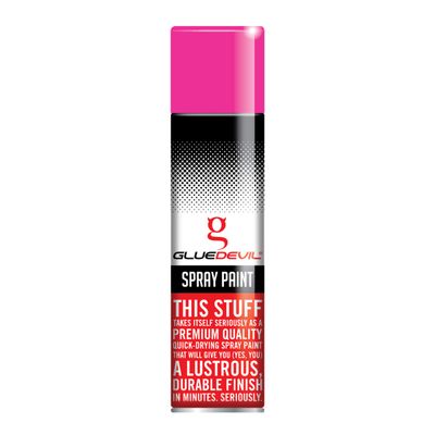 GLUEDEVIL SPRAY PAINT 300ML FLUORESCENT PINK