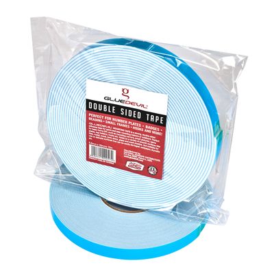 GLUEDEVIL D/SIDED PE FOAM TAPE WHT 1.5MMX18MMX20M