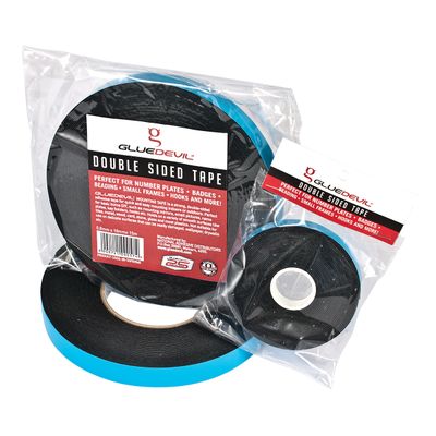 GLUEDEVIL D/SIDED PE FOAM TAPE BLK 0.8MMX12MMX15M