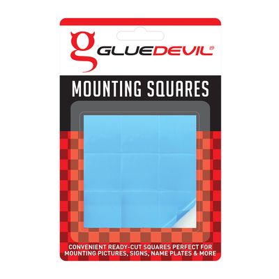 GLUEDEVIL D/SIDED TAPE 24MMX24MM MOUNTING SQUARES