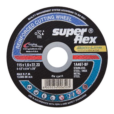 SUPERFLEX CUTTING DISC 2IN1 FLAT 115X1.0 1A46T B