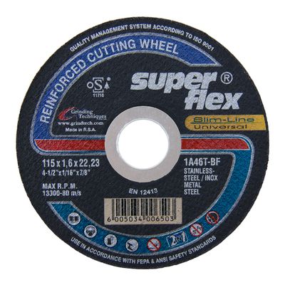 SUPERFLEX CUTTING DISC 2IN1 FLAT 115X1.6MM 1A46T B