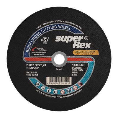 SUPERFLEX CUTTING DISC 2IN1 FLAT 230X1.9MM 1A36T B