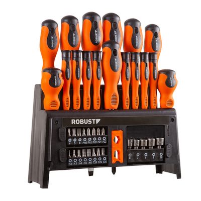ROBUST SCREWDRIVER BITS AND SOCKET SET 39 PCS